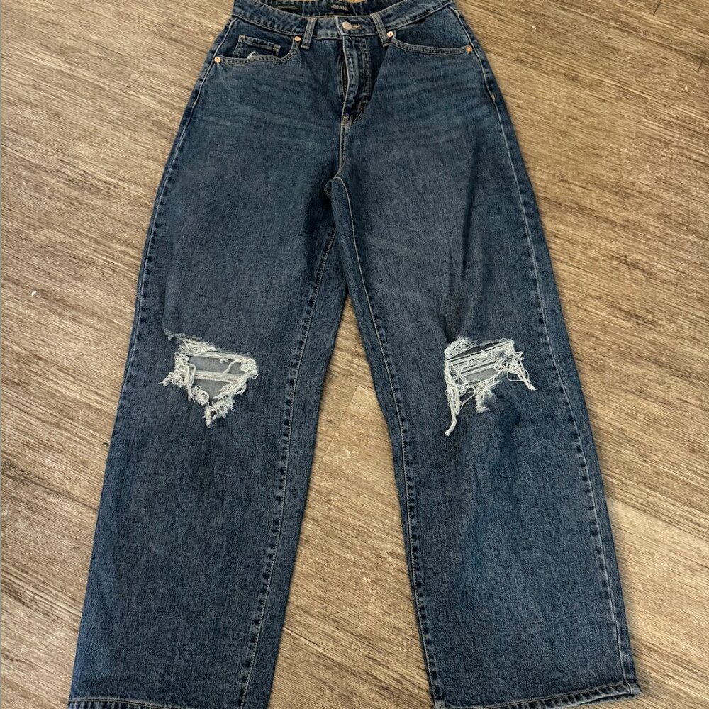 Wild Fable Women's Distressed Baggy Jean Highest Rise Dark Wash Size 6/28R NWOT